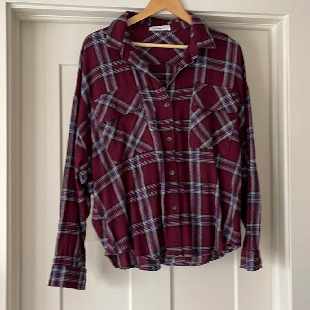 Button up plaid shirt